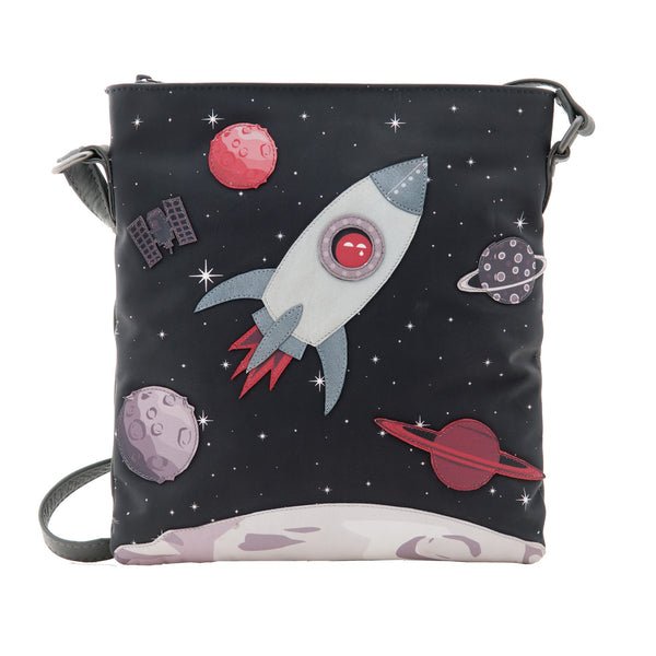 YB90 SP - The Yoshi In Space Applique Leather Across Body Bag