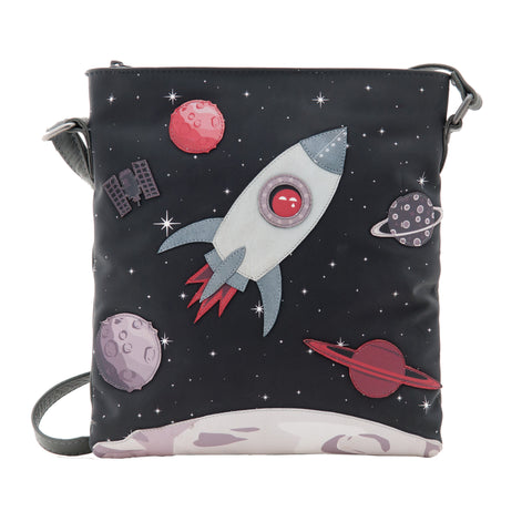 YB90 SP - The Yoshi In Space Applique Leather Across Body Bag